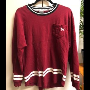Maroon PINK Jersey Long Sleeve